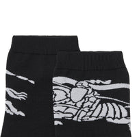 Chaussettes en intarsia avec emblème du Cavalier - Black & White