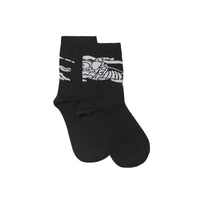 Chaussettes en intarsia avec emblème du Cavalier - Black & White