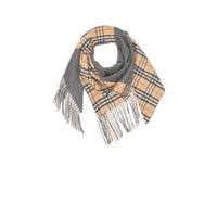 Bandana en cachemire à motif Vintage check - Pewter Grey