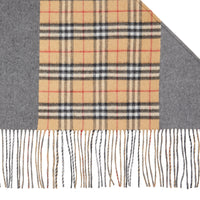 Bandana en cachemire à motif Vintage check - Pewter Grey