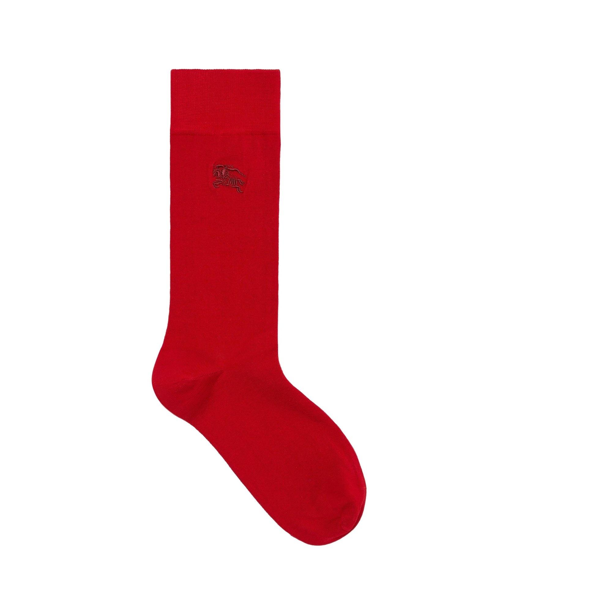 Chaussettes en coton mélangé avec emblème du Cavalier brodé - Bright Red