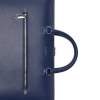 Grand attaché-case en cuir texturé - Navy