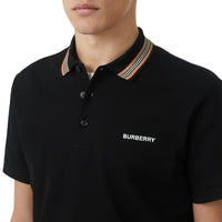 Polo en piqué de coton à rayures iconiques - Black