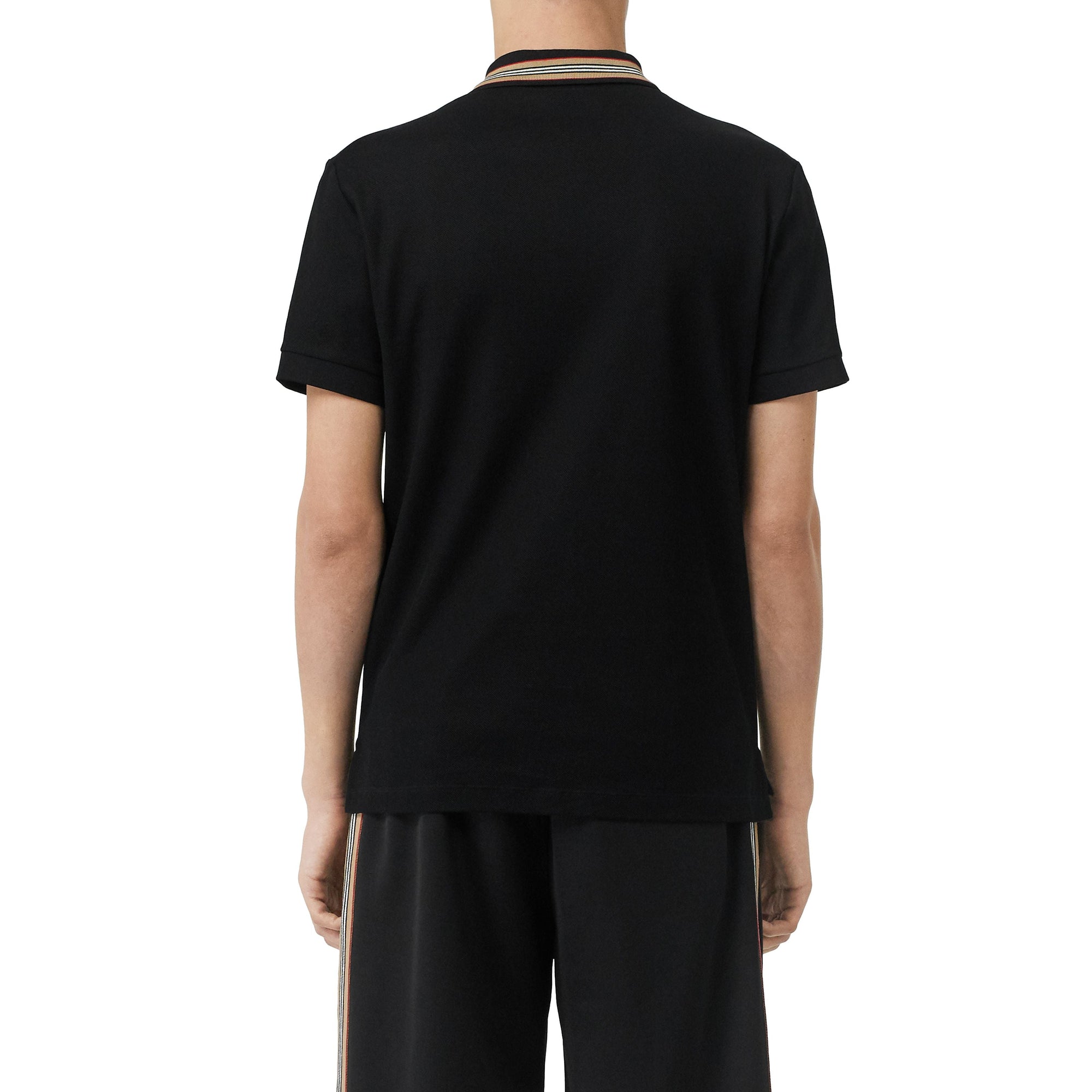 Polo en piqué de coton à rayures iconiques - Black