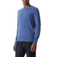 Pull en cachemire avec logo brodé - Dusty Blue