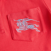 Polo en piqué de coton avec emblème du Cavalier - Bright Red