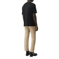 T-shirt en coton avec logo à motif check - Black