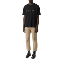 T-shirt en coton avec logo à motif check - Black