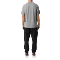 T-shirt en coton avec logo d'archive brodé - Pale Grey Melange