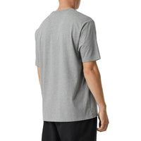 T-shirt en coton avec logo d'archive brodé - Pale Grey Melange