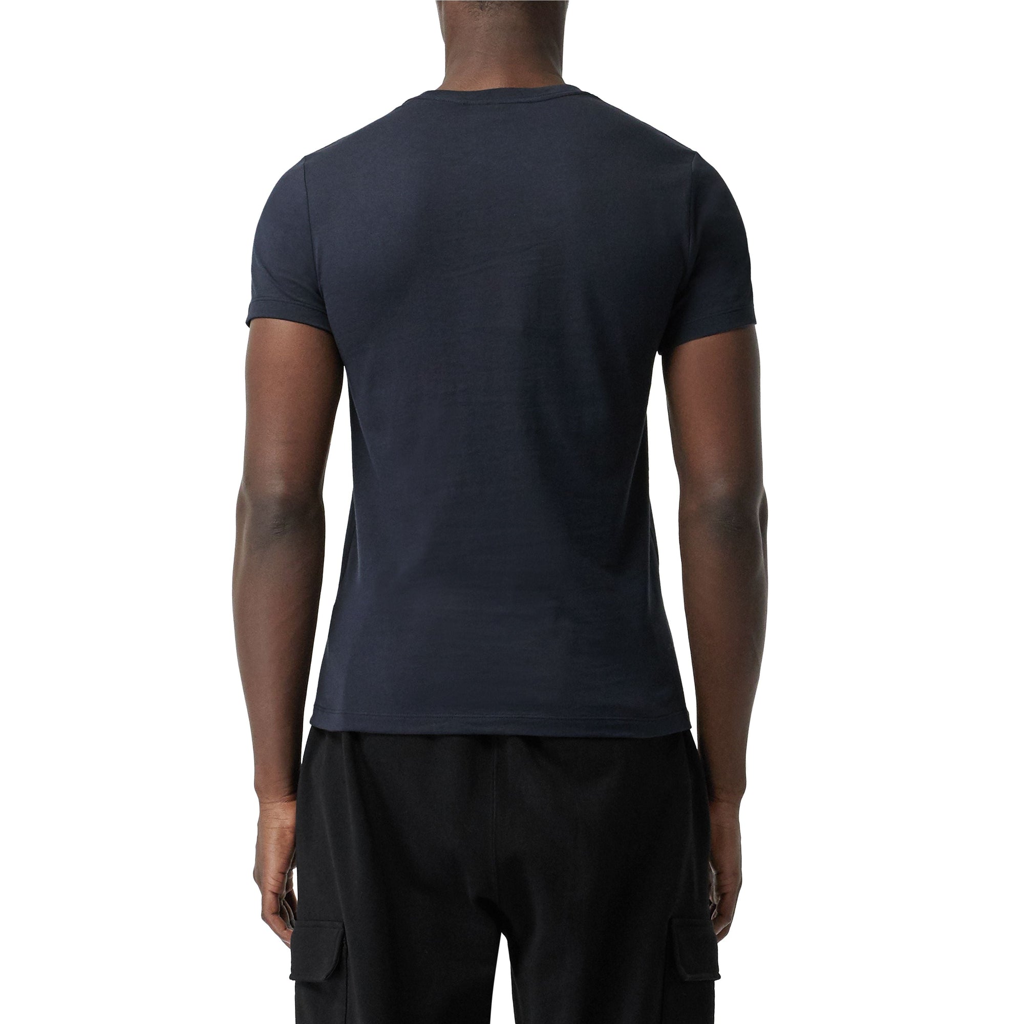 T-shirt en coton avec logo imprimé - Navy