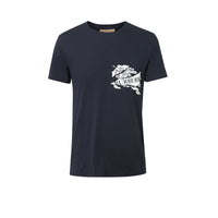 T-shirt en coton avec logo imprimé - Navy