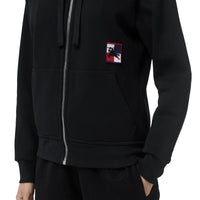 Veste Cavalier damier à capuche en jersey  - Black
