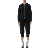 Veste Cavalier damier à capuche en jersey  - Black