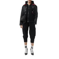 Veste Cavalier damier à capuche en jersey  - Black