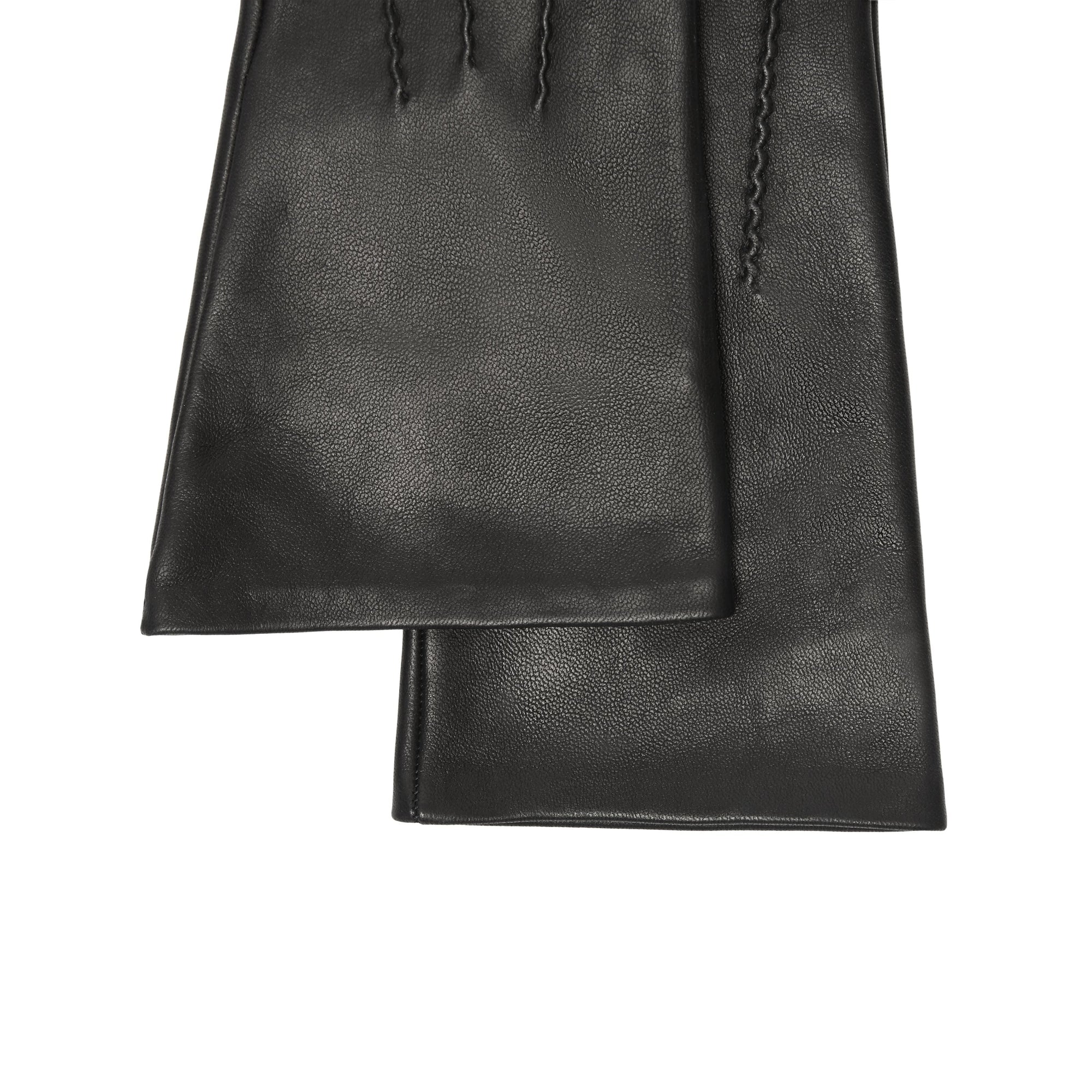 Gants en cuir d'agneau doublés de soie - Black