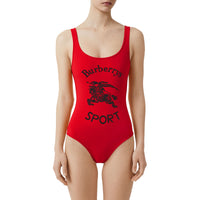 Maillot de bain avec logo d'archive - Bright Red