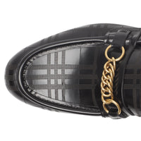 Mocassins The Link en cuir perforé - Black