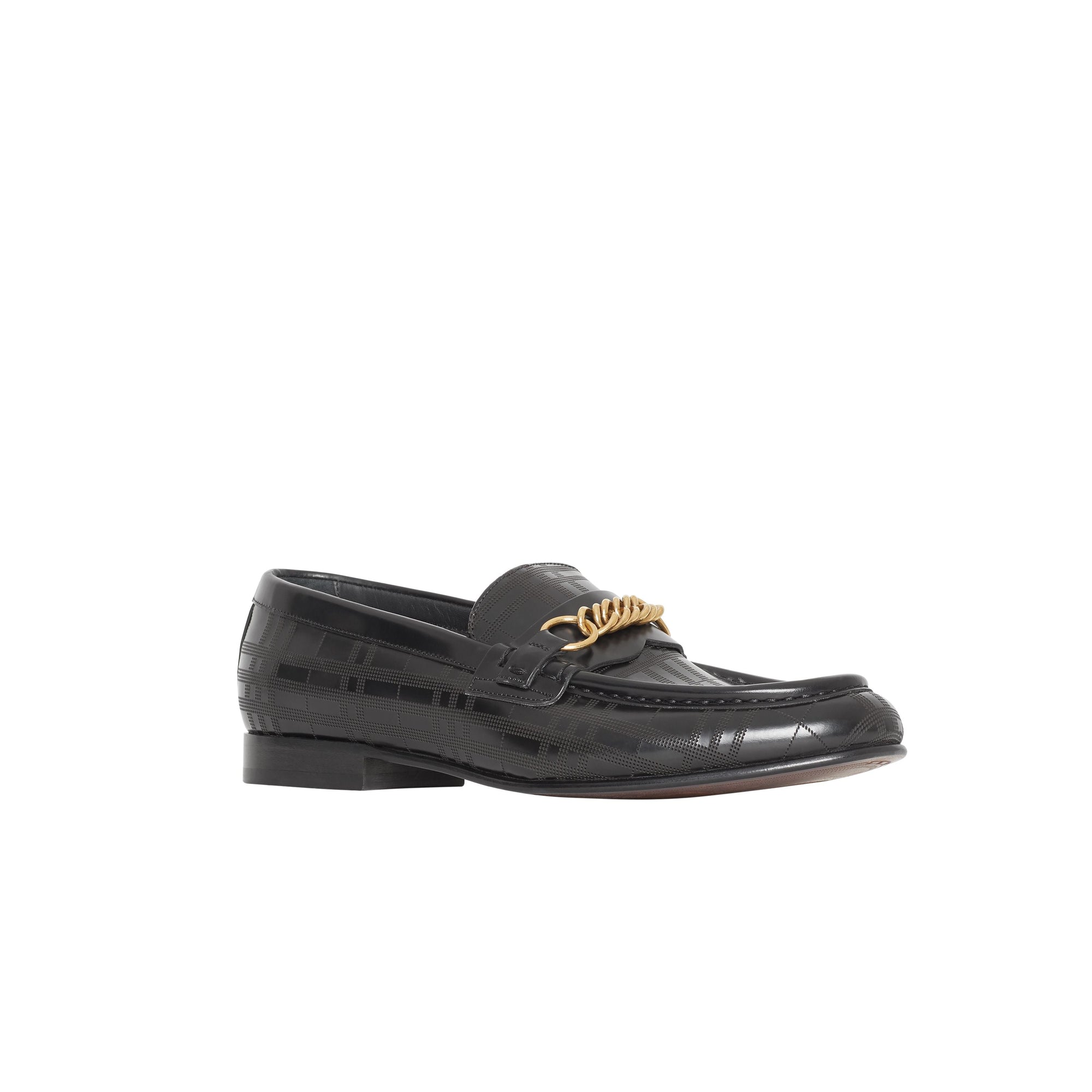 Mocassins The Link en cuir perforé - Black