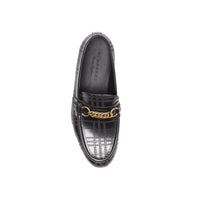 Mocassins The Link en cuir perforé - Black