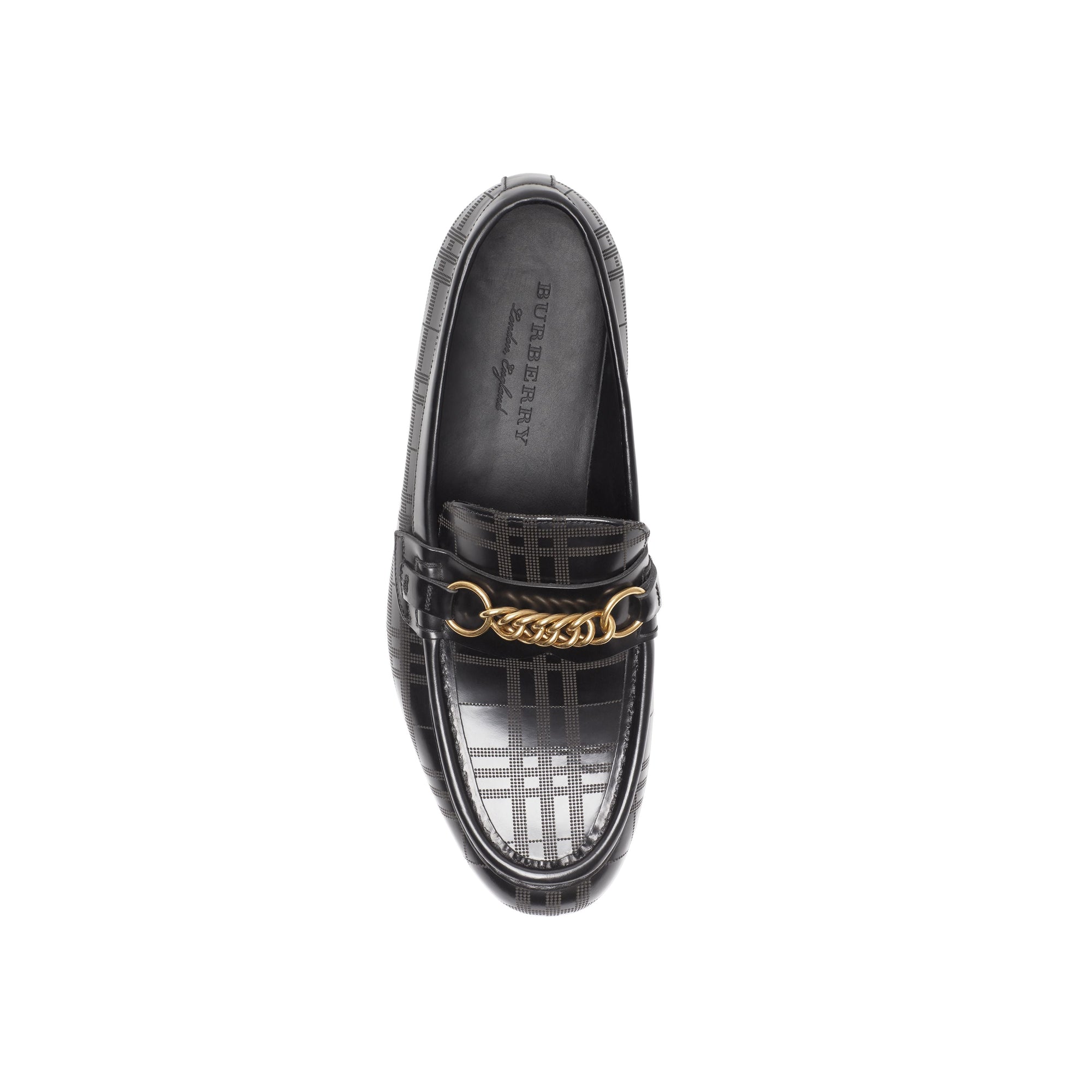 Mocassins The Link en cuir perforé - Black