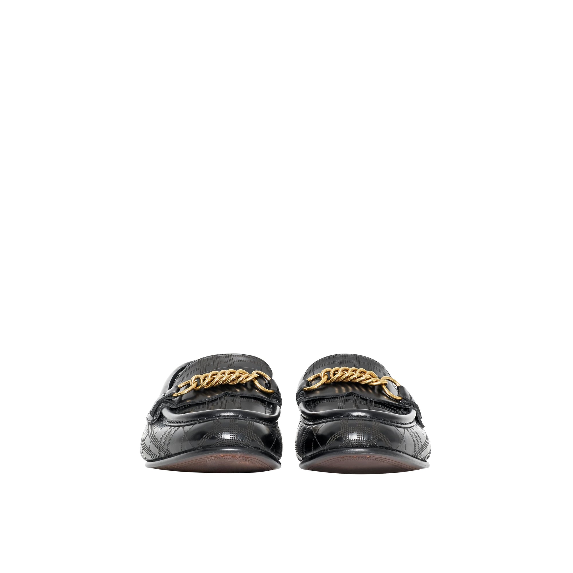 Mocassins The Link en cuir perforé - Black