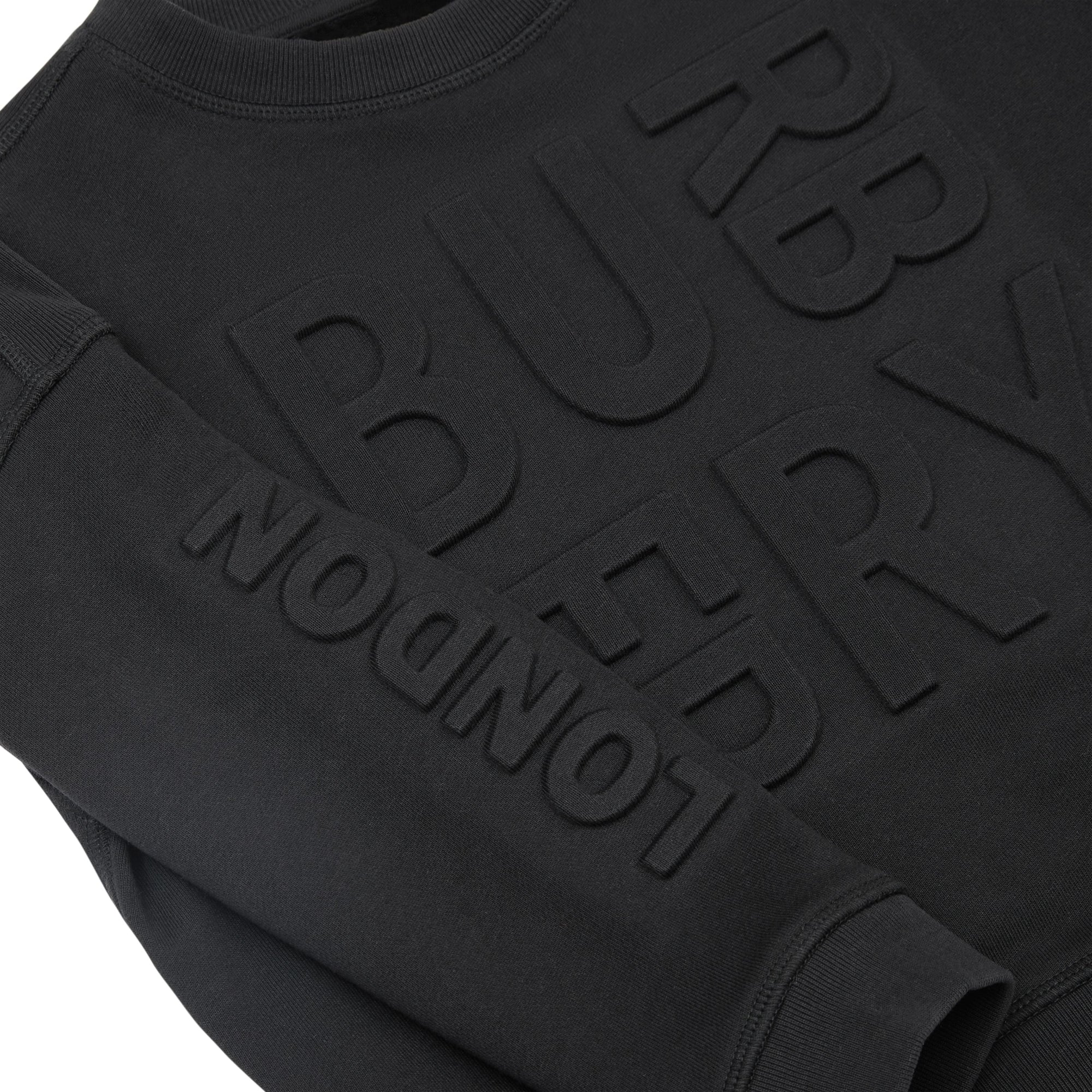 Sweat-shirt en coton avec logo estampé - Black