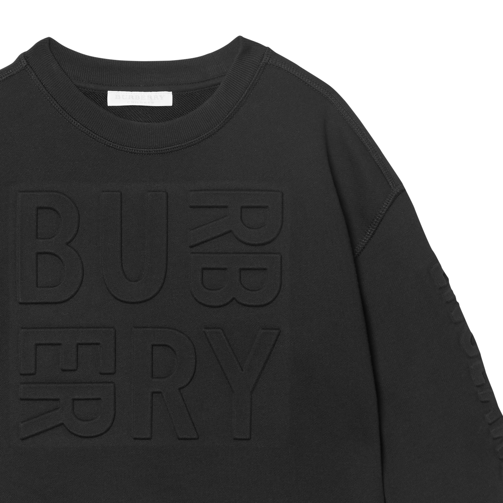 Sweat-shirt en coton avec logo estampé - Black