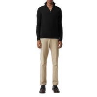 Pull semi-zippé en laine mérinos - Black