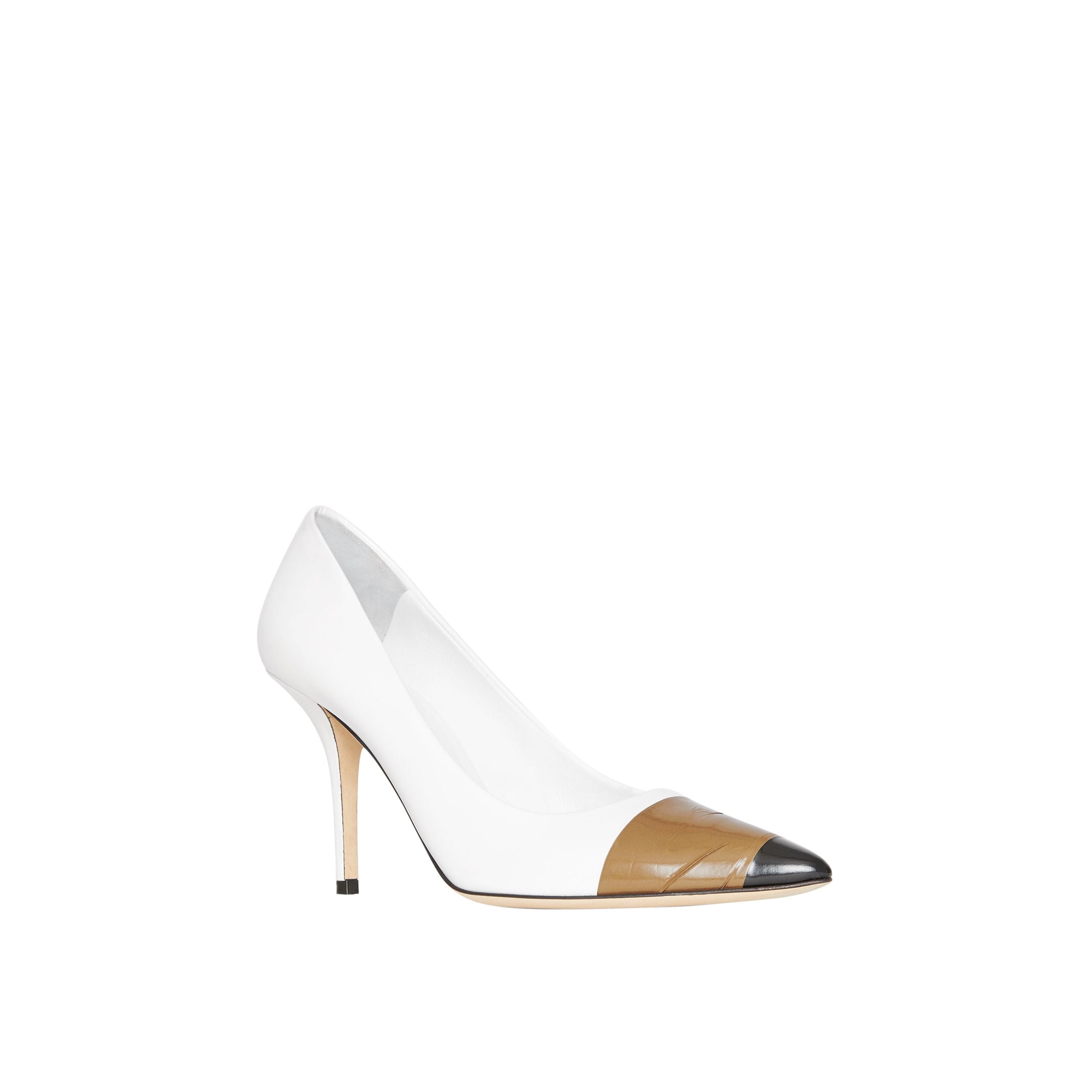 Escarpins en cuir avec ruban adhésif - Optic White & Black