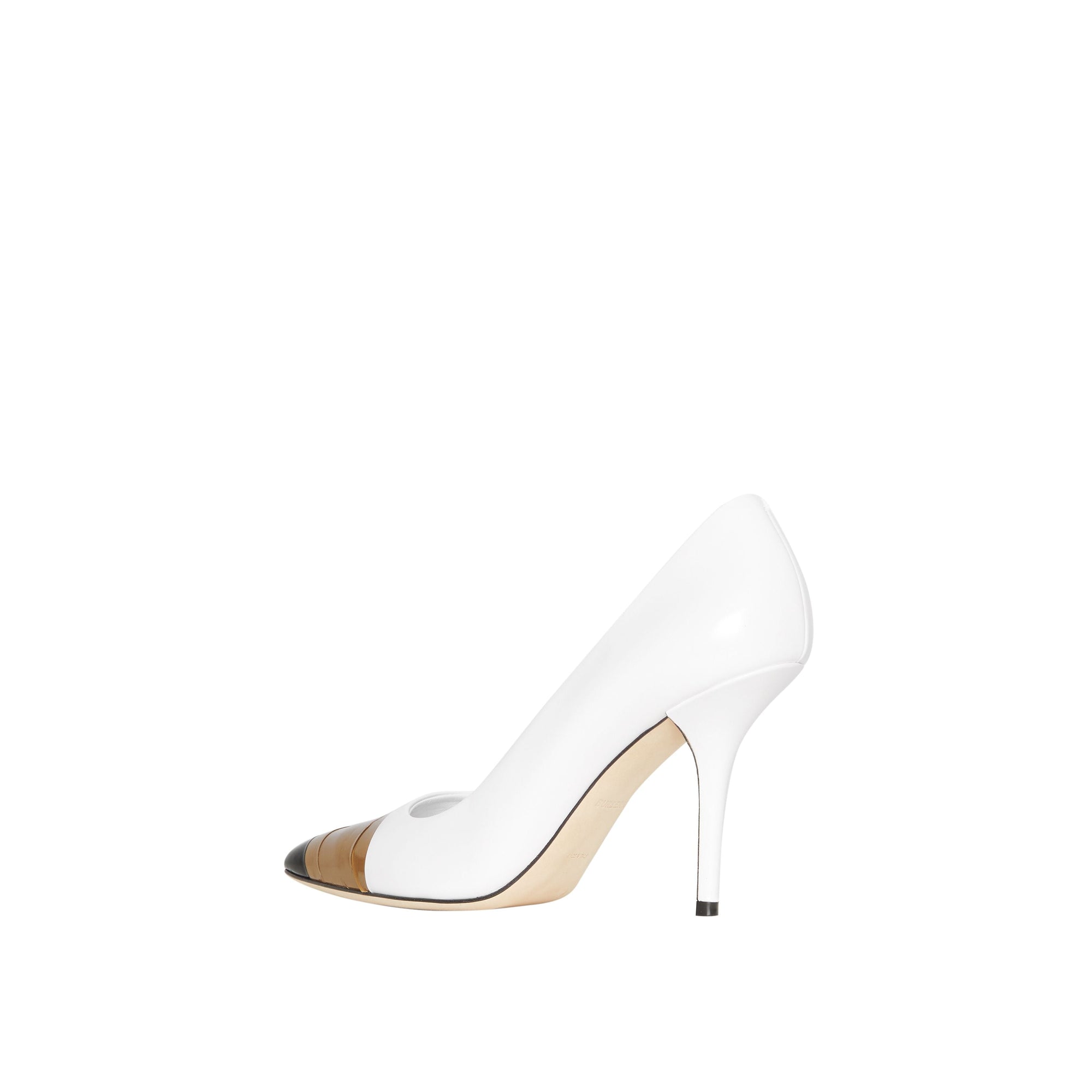 Escarpins en cuir avec ruban adhésif - Optic White & Black