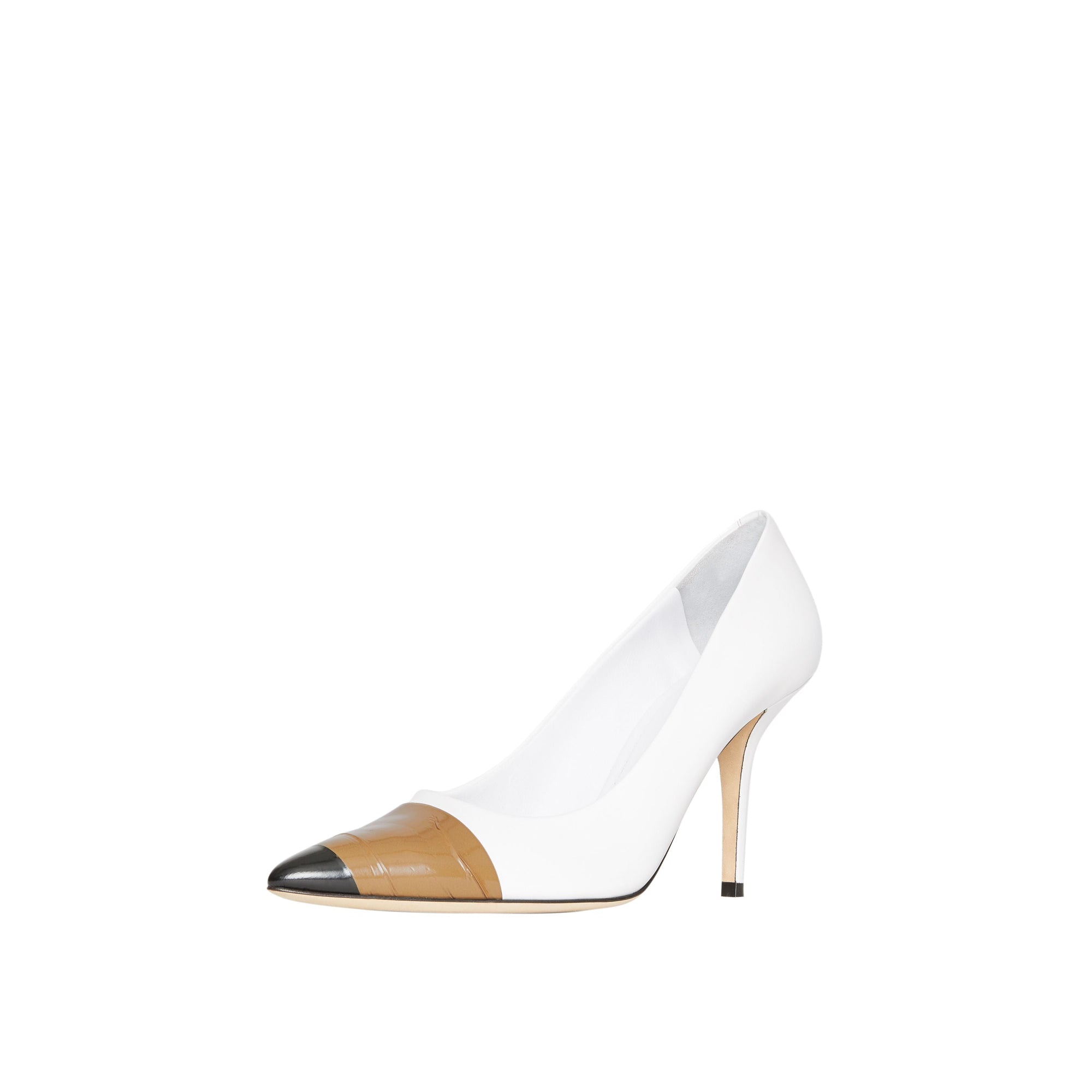 Escarpins en cuir avec ruban adhésif - Optic White & Black