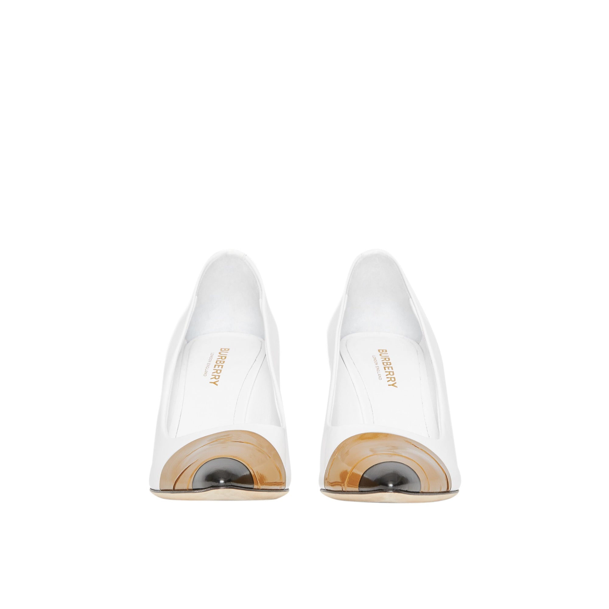 Escarpins en cuir avec ruban adhésif - Optic White & Black