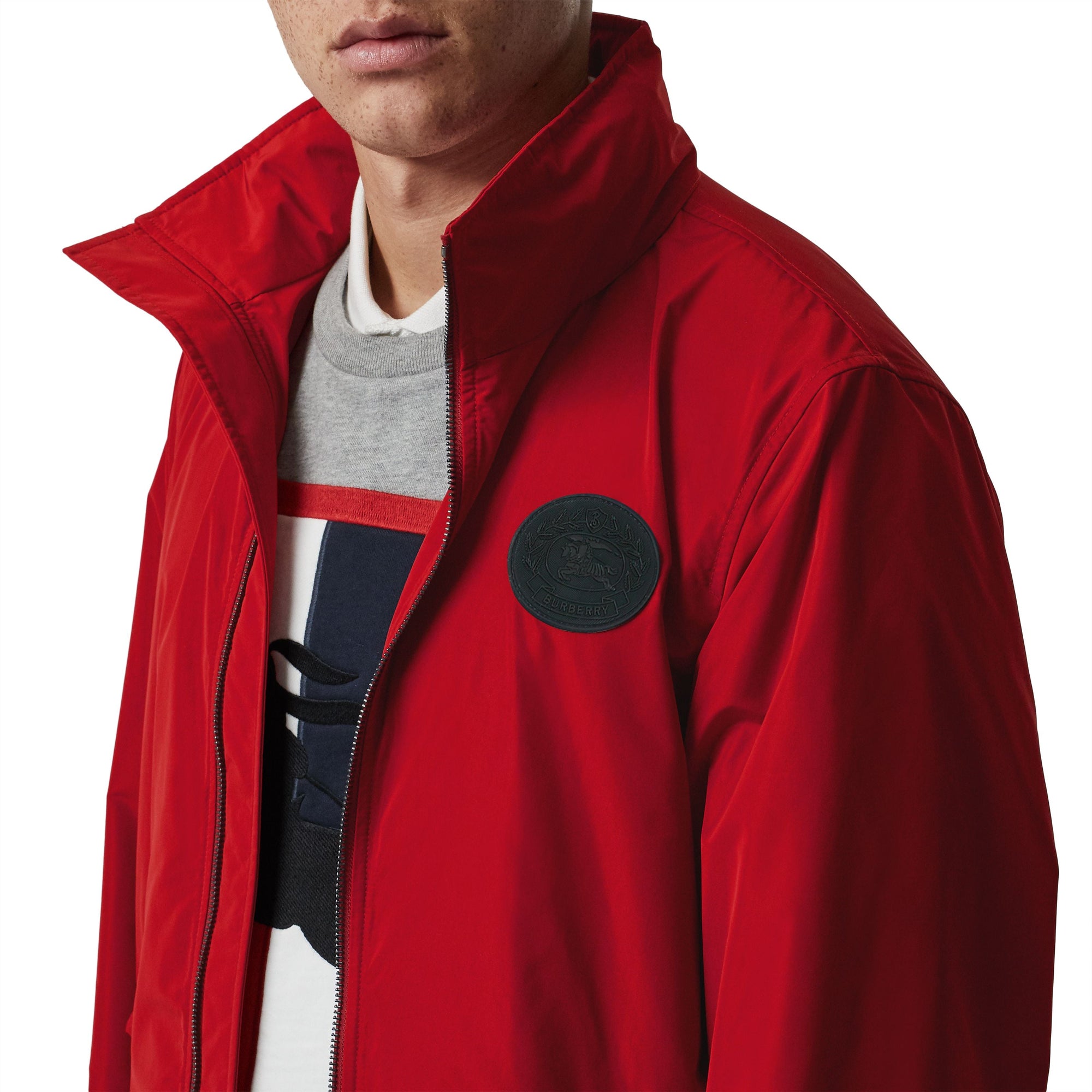Veste en taffetas à mémoire de forme avec capuche repliable - Military Red