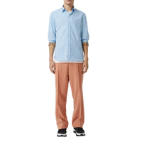 Chemise en popeline de coton extensible - Pale Blue
