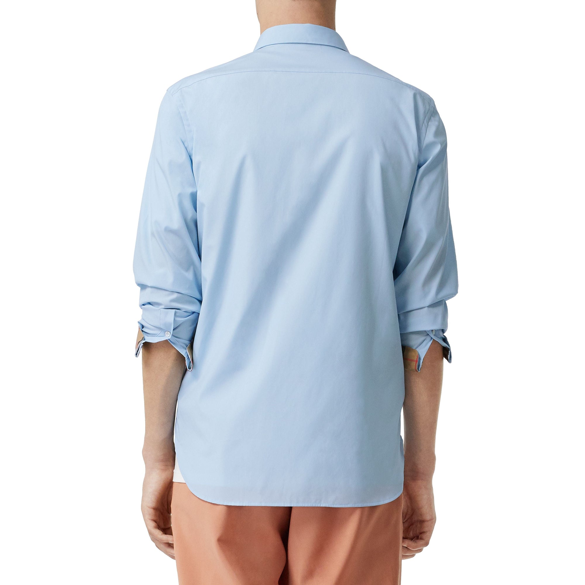 Chemise en popeline de coton extensible - Pale Blue