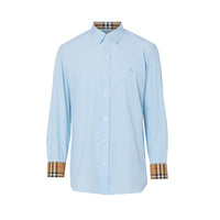 Chemise en popeline de coton extensible - Pale Blue