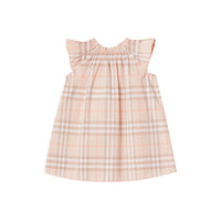 Robe en coton à motif Vintage check et smocks - Pale Pink Apricot