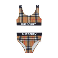 Bikini Vintage check avec logos - Antique Yellow