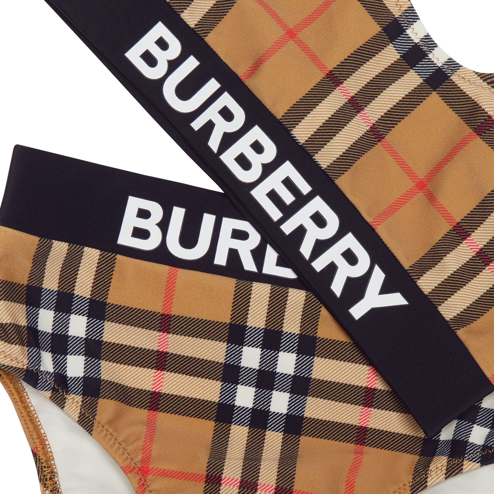 Bikini Vintage check avec logos - Antique Yellow