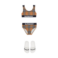 Bikini Vintage check avec logos - Antique Yellow