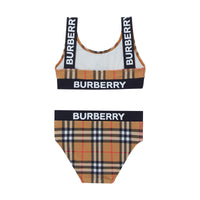 Bikini Vintage check avec logos - Antique Yellow