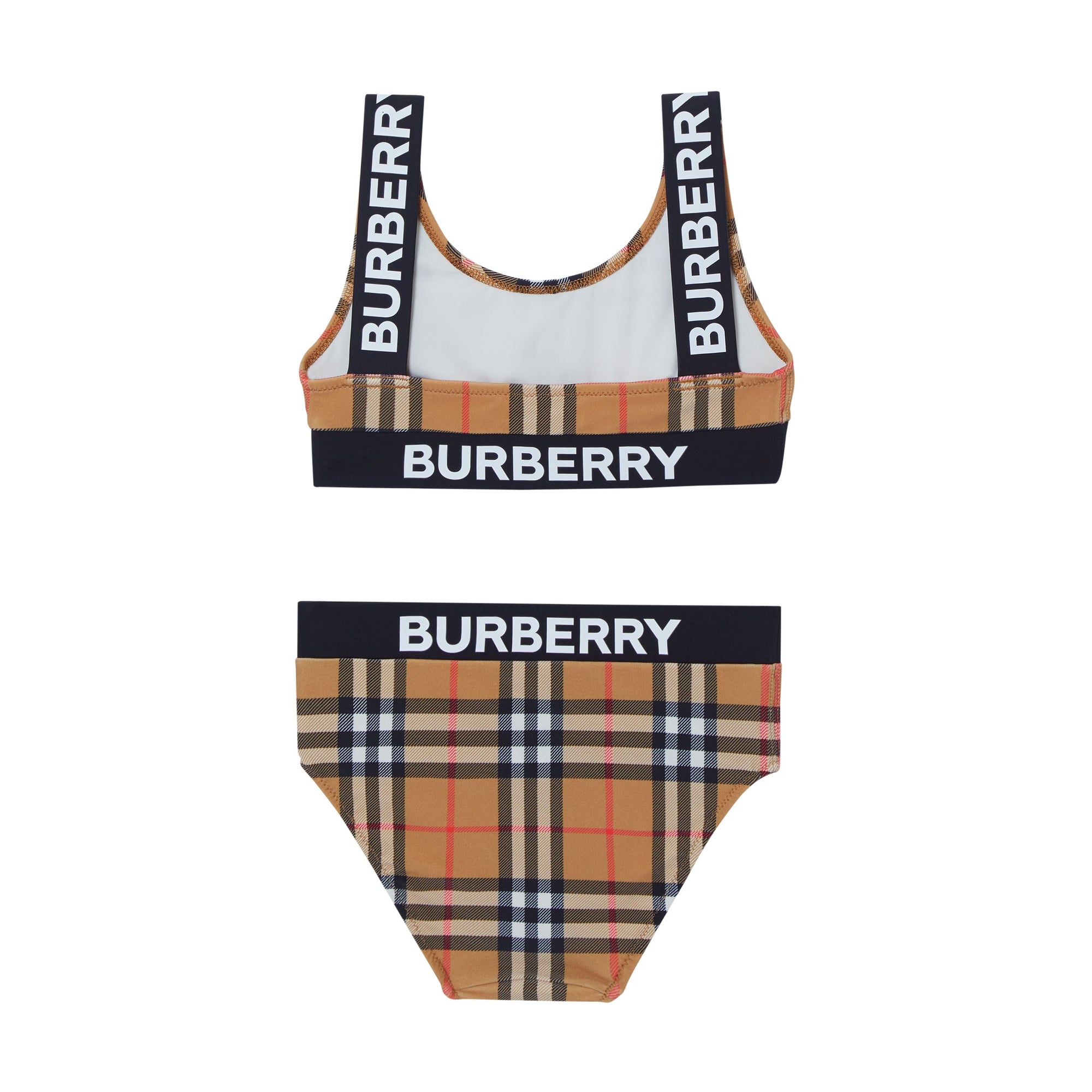 Bikini Vintage check avec logos - Antique Yellow