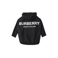 Veste à capuche en nylon léger avec logo - Black
