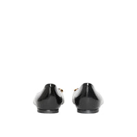 Chaussures plates The D-ring en cuir - Black & Gold