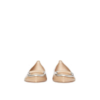 Chaussures plates The D-ring en cuir - Nude Blush