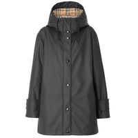 Manteau à capuche caoutchouté avec logo - Black & White