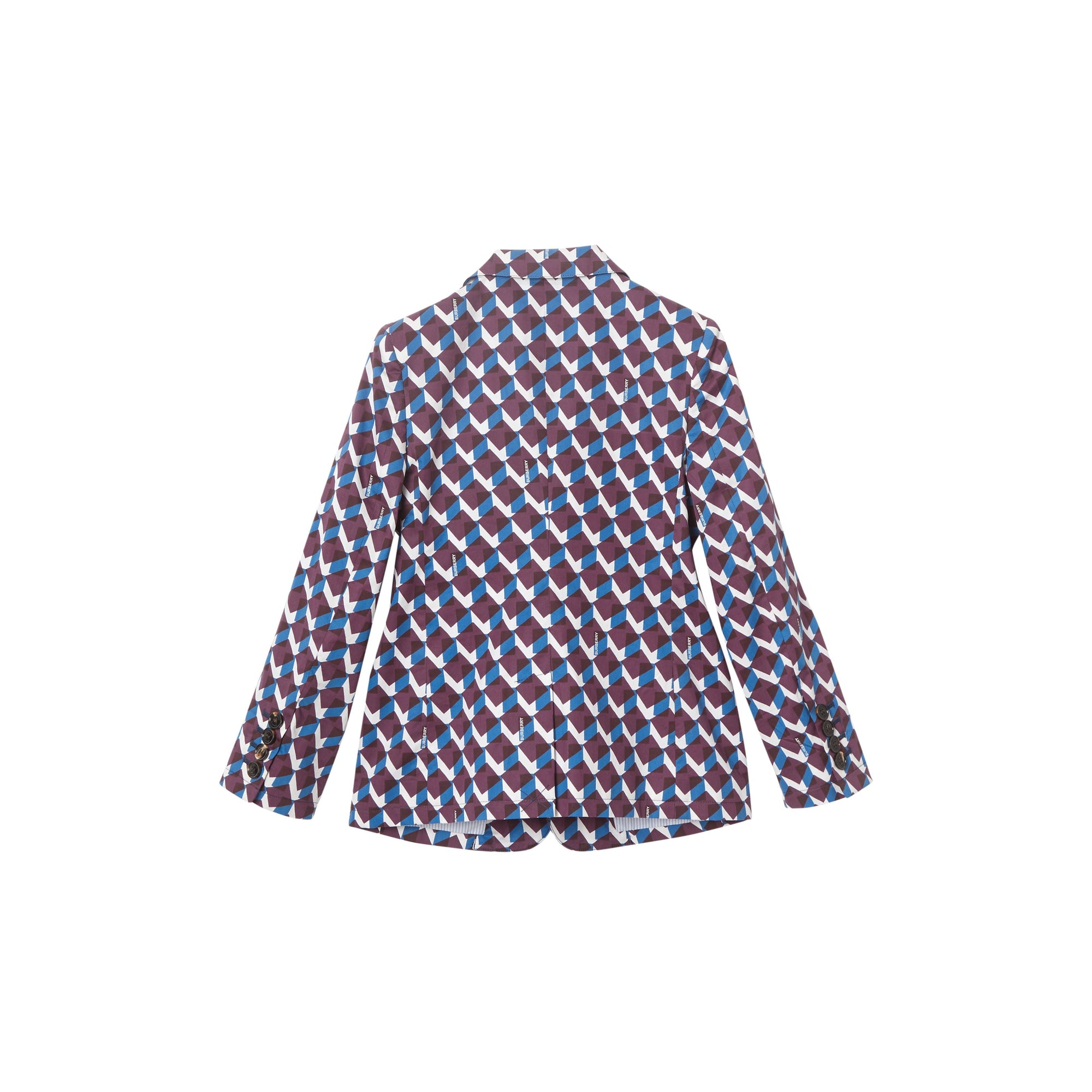 Blazer en coton à imprimé géométrique - Mineral Blue Pattern
