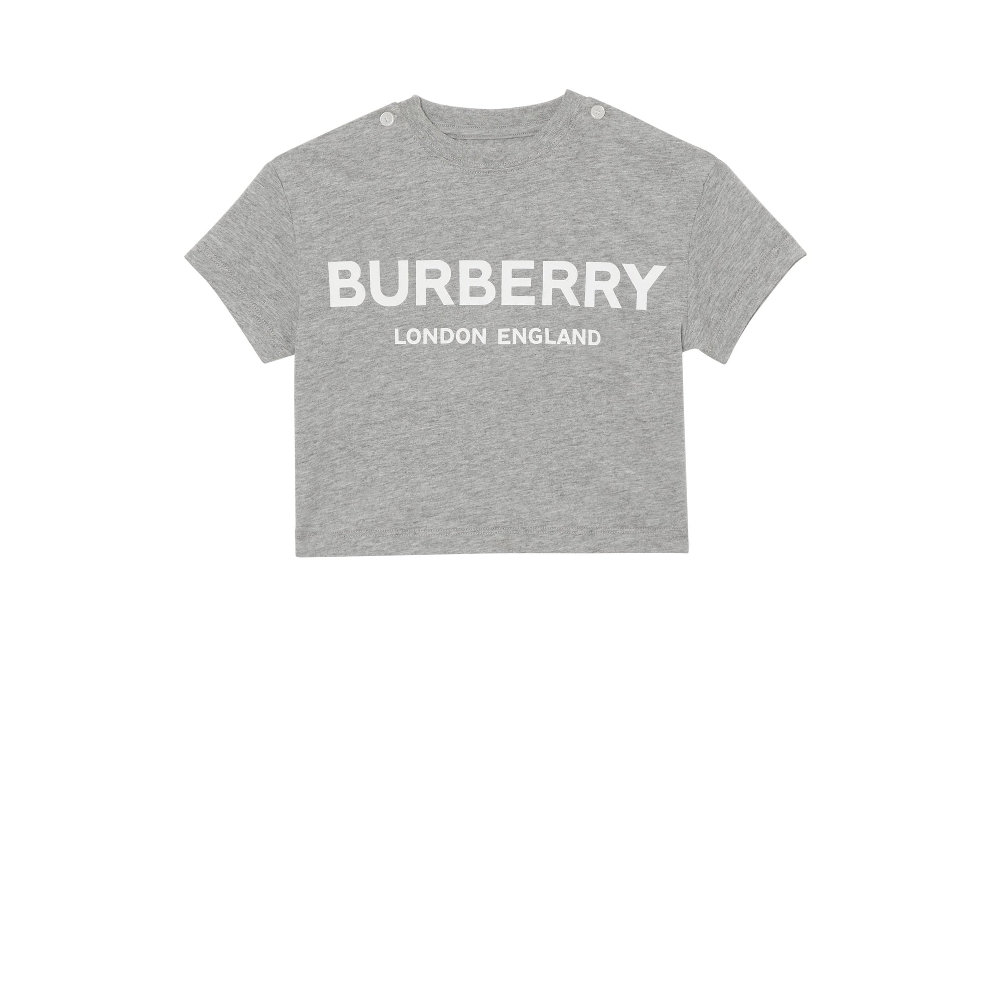 T-shirt en coton avec logo - Grey Melange