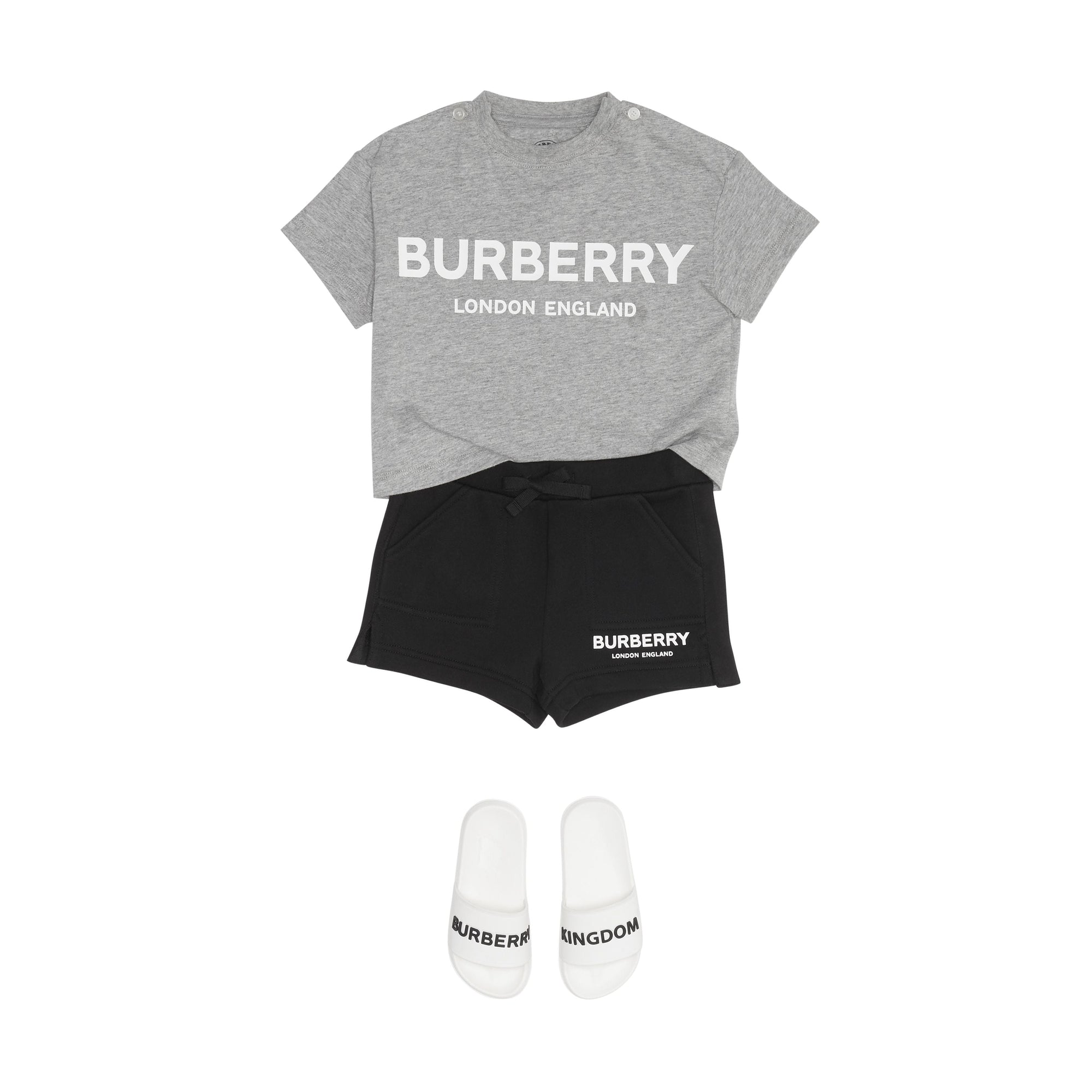 T-shirt en coton avec logo - Grey Melange